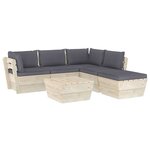 vidaXL Salon de jardin palette 6 Pièces avec coussins Épicéa imprégné