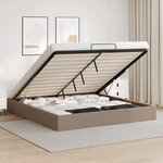 vidaXL Cadre de lit ottoman sans matelas cappuccino 160x200 cm