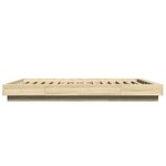 vidaXL Cadre de lit avec lumières LED chêne sonoma 120x190 cm