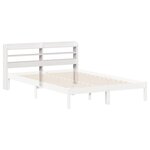 vidaXL Tête de lit avec étagères blanc 160 cm bois massif de pin