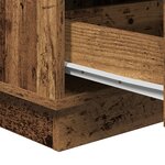 vidaXL Cabinet de chevet avec LED Bois ancien 39x34 5x65 cm Bois d'ingénierie