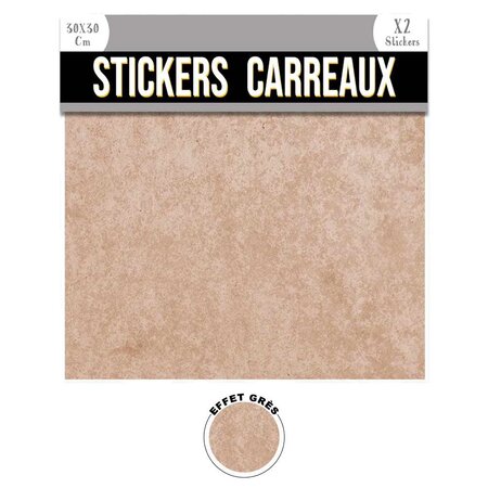 2 Stickers carreaux Beiges 30 x 30 cm