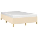 vidaXL Cadre de lit crème 120x190 cm tissu