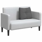 vidaXL Coussin de Dos Gris foncé 60 x 24 x 50 cm tissu