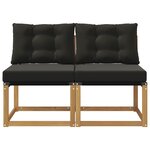 vidaXL 2 Pièce Sofa de milieu extérieur