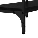 vidaXL Table console Chêne noir 160 x 29 x 80 cm Bois d'ingénierie