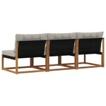 vidaXL 3 Pièce Sofa de milieu extérieur Bois d'Acacia Massif Naturel