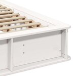vidaXL Cadre de lit avec stockage Blanc 180 x 200 cm Pin massif
