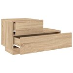 vidaXL Table de chevet avec lumières LED chêne sonoma 70x36x40 5 cm
