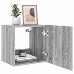 vidaXL Meubles TV muraux et lumières LED 2Pièces sonoma gris 40 5x35x40cm