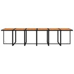 vidaXL Ensemble à dîner de jardin coussins 17 Pièces Résine tressée Noir