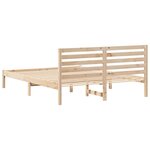 vidaXL Cadre de lit Marron 140 x 200 cm Bois massif en pin