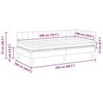 vidaXL Cadre de lit d'angle avec matelas Jaune 100 x 200 cm Velours
