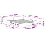 vidaXL Cadre de lit Blanc 135 x 190 cm Bois massif en pin