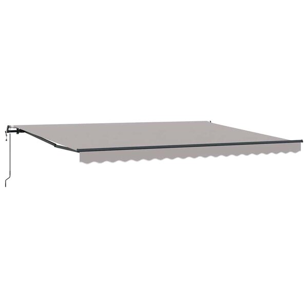 vidaXL Auvent Rétractable Gris clair 450 ×300 cm tissu