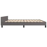 vidaXL Cadre de lit avec tête de lit sans matelas gris 200x200 cm
