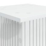 vidaXL Support de Plante 2 pc Blanc brillant 30 5 x 30 x 60 5 cm
