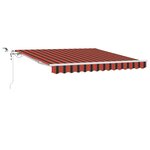 vidaXL Auvent rétractable Orange et marron 300 x 250 cm Polyester