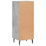 vidaXL Buffet Gris béton 34 5x34x90 cm Bois d'ingénierie
