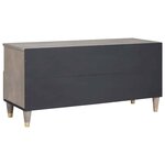 vidaXL Meuble TV Gris et or 100 x 33.5 x 46 cm Bois de manguier massif