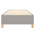 vidaXL Cadre de lit Gris clair 90x190 cm Tissu