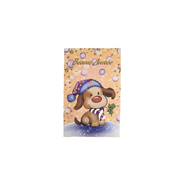 Carte de Voeux - 13.5 x 8.5 cm - Bonne Année Chien