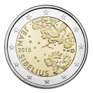2 euros commémorative Finlande 2015 - Jean Sibelius.