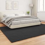 vidaXL Tapis en Fourrure Synthétique de Lapin Olite Noir 240 x 340 cm
