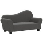 vidaXL Canapé pour enfants Gris clair Tissu