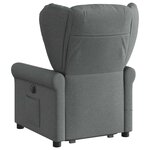 vidaXL Fauteuil inclinable de massage électrique Gris foncé Tissu