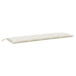 vidaXL Coussins de banc de jardin lot de 2 crème mélangé tissu