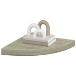 vidaXL Étagère d'angle flottante chêne 35x35x3 8 cm MDF