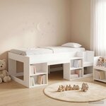 vidaXL Cadre de lit pour enfants avec rangement Blanc 90 x 200 cm