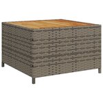 vidaXL Canapé de jardin avec table et coussins en forme de L gris