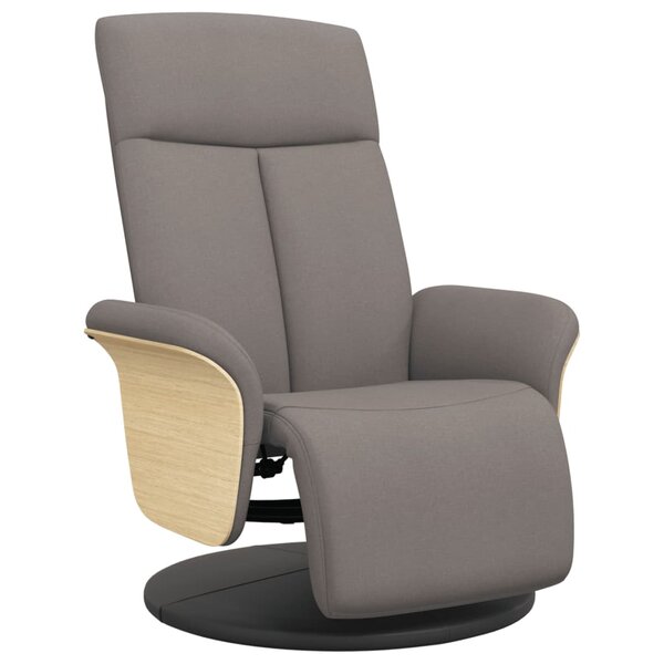 vidaXL Fauteuil inclinable avec repose-pieds taupe tissu