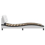vidaXL Cadre de lit avec LED sans matelas blanc et noir 90x200 cm