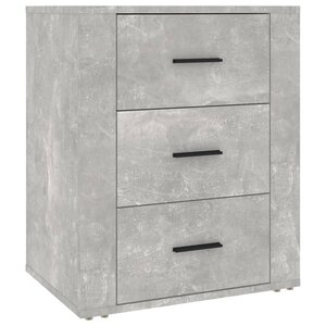 vidaXL Table de chevet Gris béton 50x36x60 cm Bois d'ingénierie