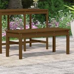vidaXL Banc de jardin marron miel 109x44x45 cm bois de pin massif
