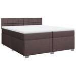vidaXL Sommier à lattes de lit avec matelas Marron foncé 200x200 cm