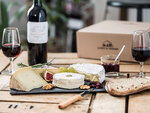 DAKOTABOX - Coffret Cadeau Box 4 fromages fermiers et vin à déguster chez soi - Gastronomie
