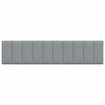 vidaXL Coussin de tête de lit gris clair 200 cm tissu