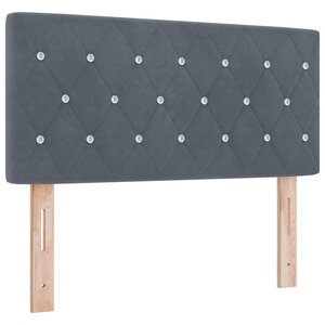 vidaXL Tête de Lit LED Argyle Gris foncé 90 cm Velours