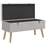 vidaXL Banc avec compartiment de rangement 80 cm Gris Velours