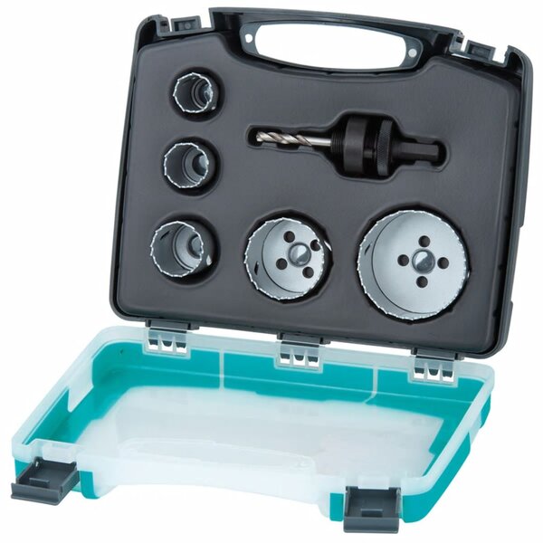 Wolfcraft jeu de scie cloche 6 pièces electricity and sanitary 3498000