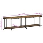 vidaXL Meuble TV 160x42x40 cm bois massif de récupération