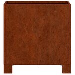 vidaXL Jardinière avec pieds Rouillé 30x30x30 cm Acier corten