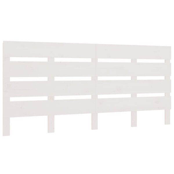 vidaXL Tête de lit Blanc 200x3x80 cm Bois massif de pin