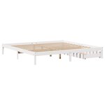 vidaXL Cadre de lit sans matelas blanc 180x200 cm bois massif de pin
