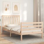 vidaXL Cadre de lit sans matelas 100x200 cm bois massif