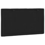 vidaXL Coussin de tête de lit Hanko noir 90 cm velours
